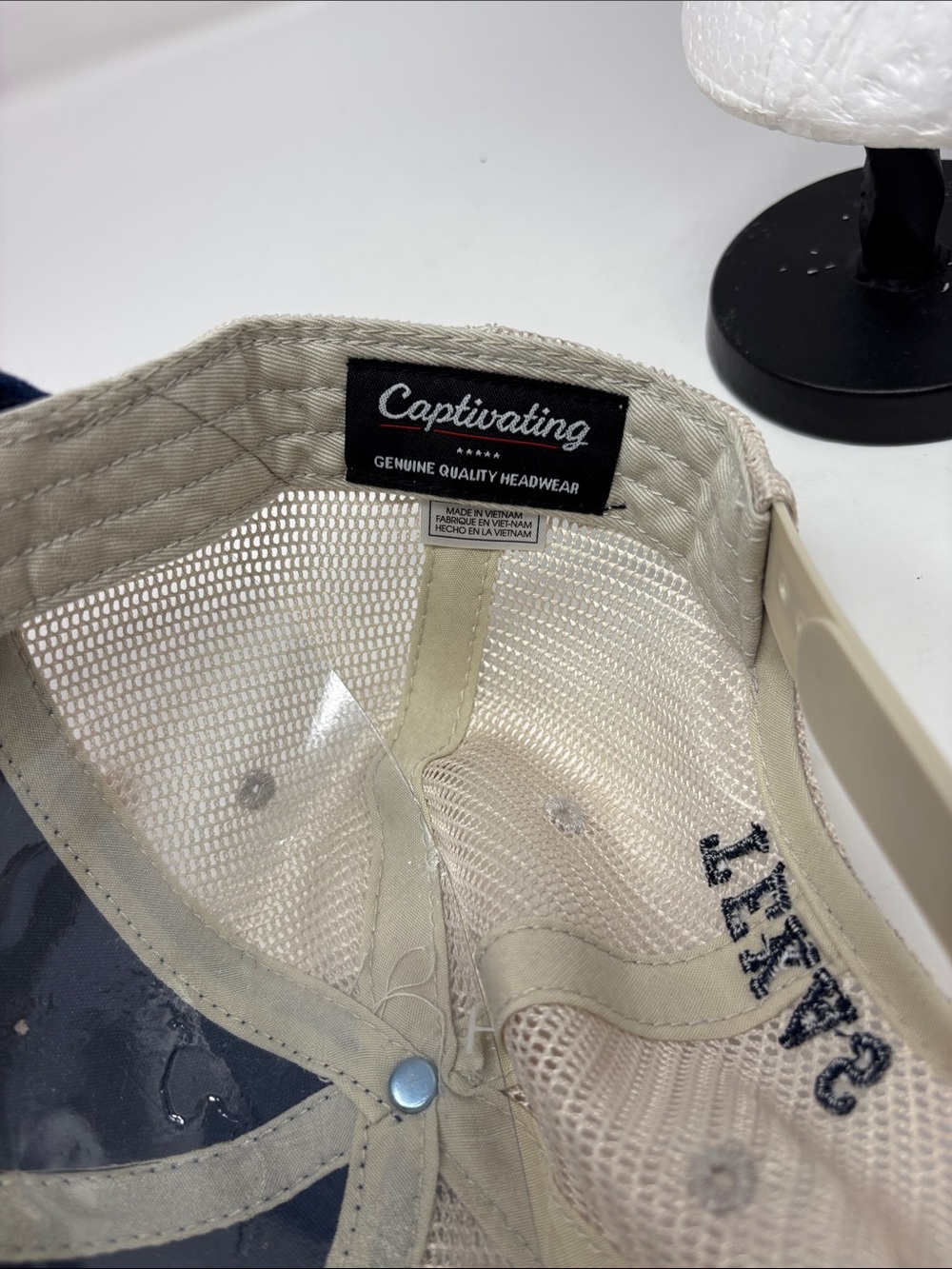 Captivating Navy Trucker Hat with Texas Patch - Picture 6 of 7